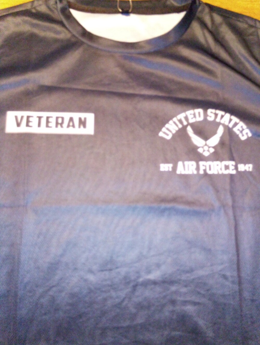 VinCustom United States Air Force Veteran You'll Never Walk Alone Black L TShirt